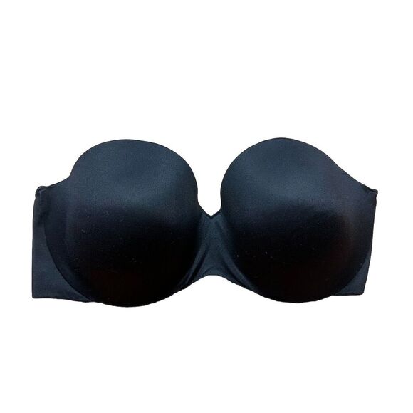 Maidenform 38D Strapless Natural Boost Bra‎  Black - Picture 1 of 4